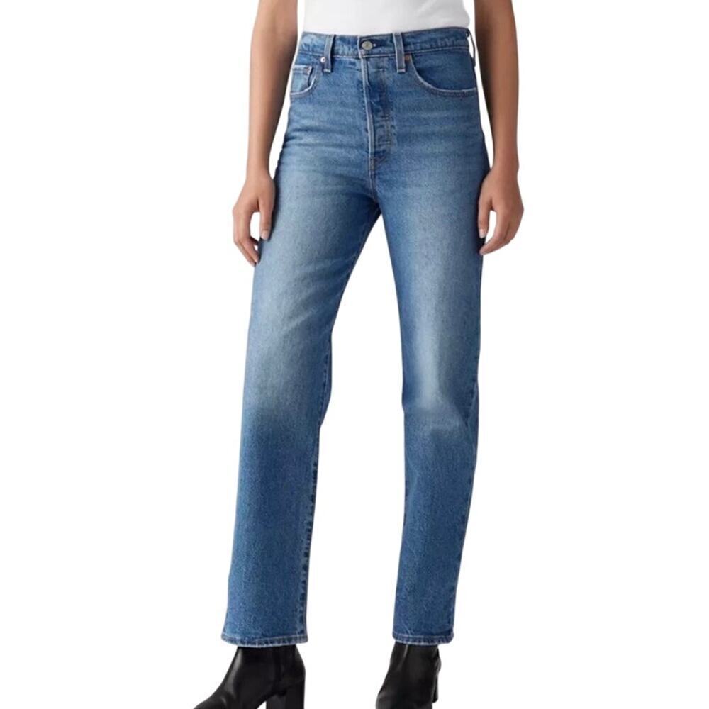 Levi's Button Fly Ribcage Straight Ankle Jeans in Summer Slide Women's Size 26